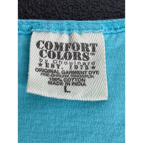 Southern Fried Cotton Tank Top Blue with Pink Lobster Men's L - Picture 5 of 7